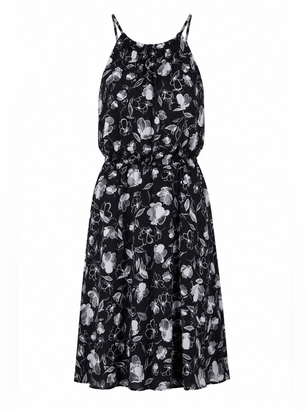 Banana Republic Factory black/white floral dress, medium